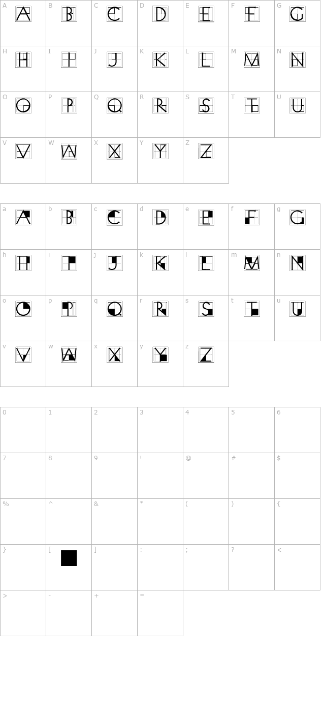 XperimentypoThree-Crazy character map