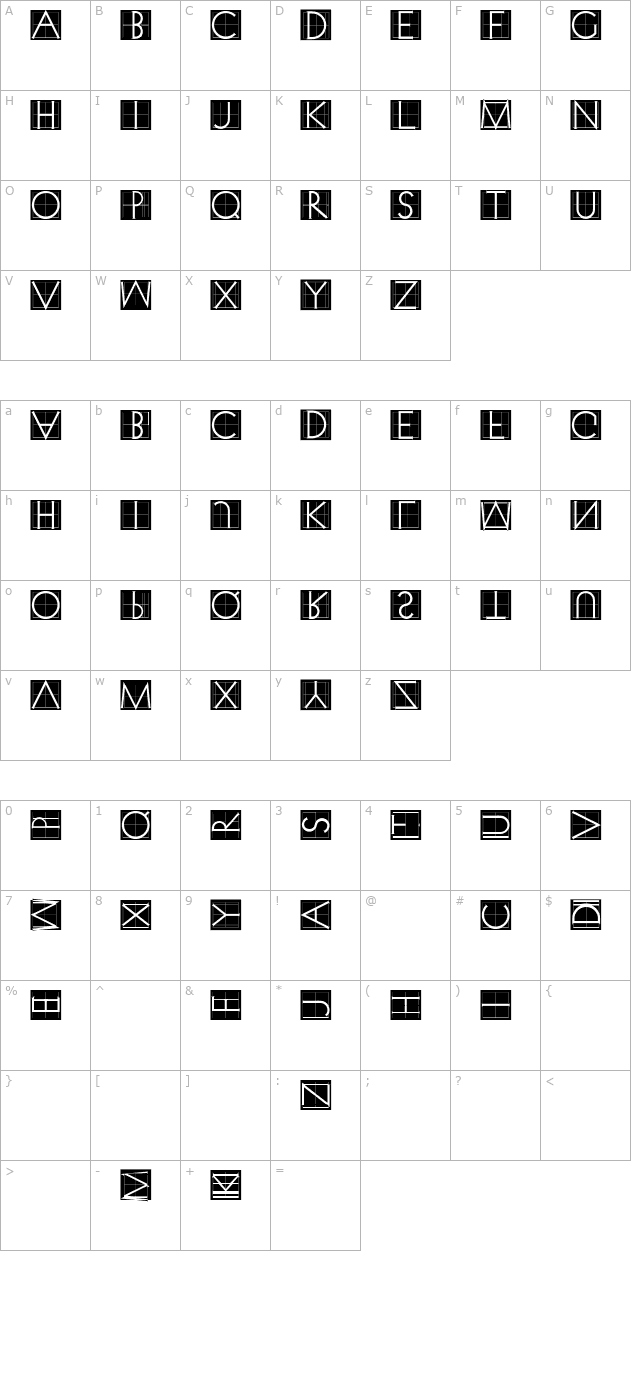 xperimentypotwo character map