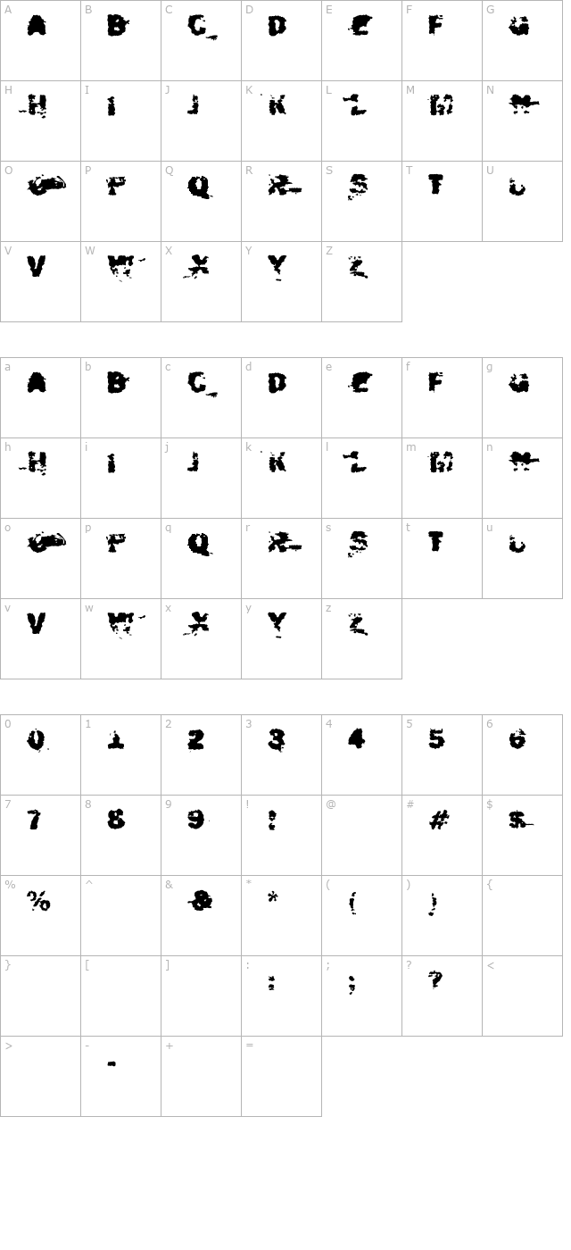 Xposed character map