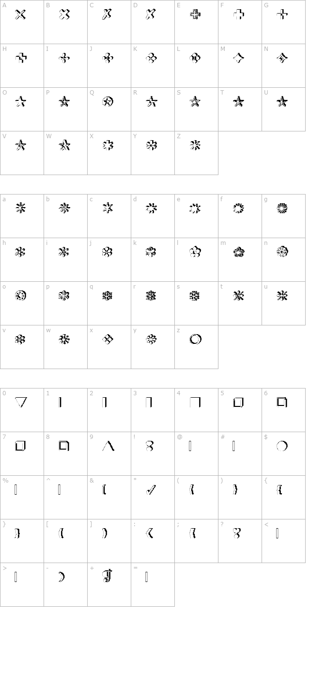 XRough06 Becker character map