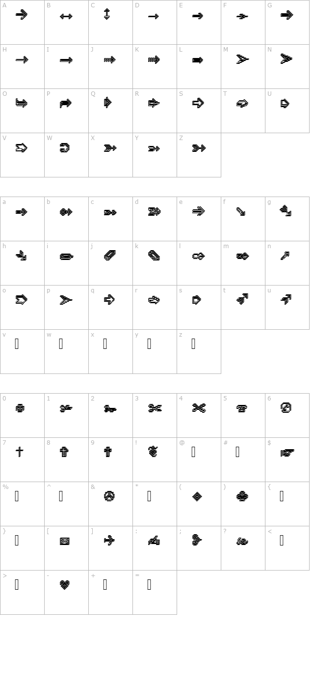 XRough14 Becker character map