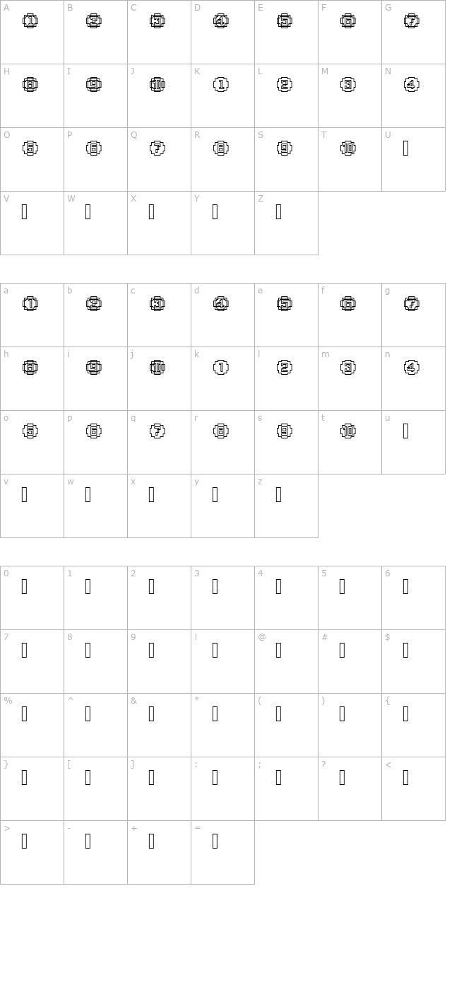 xrough23-becker character map