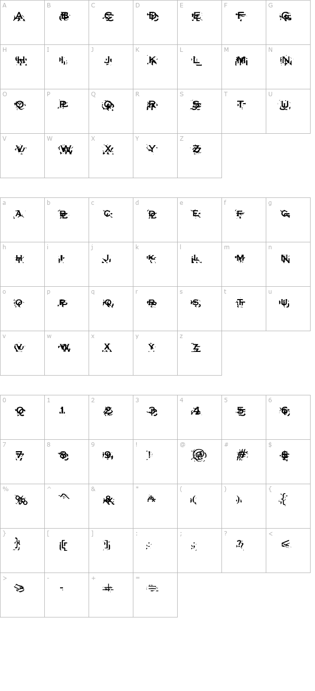 XXon XXoff character map