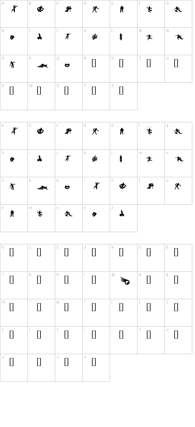 xxx character map