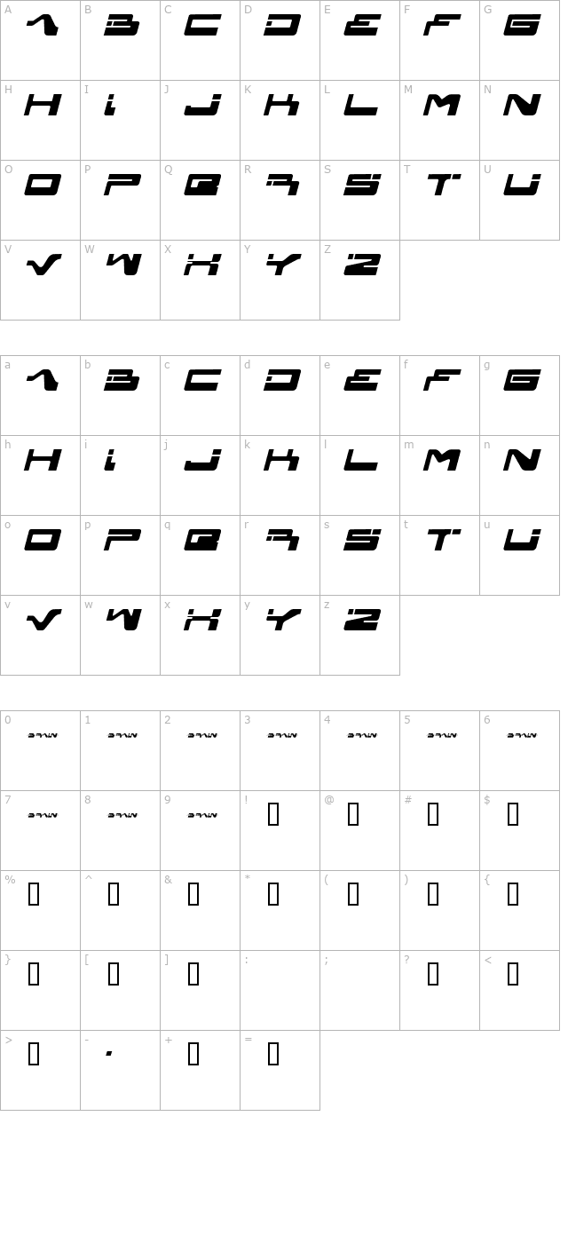 yagiza character map