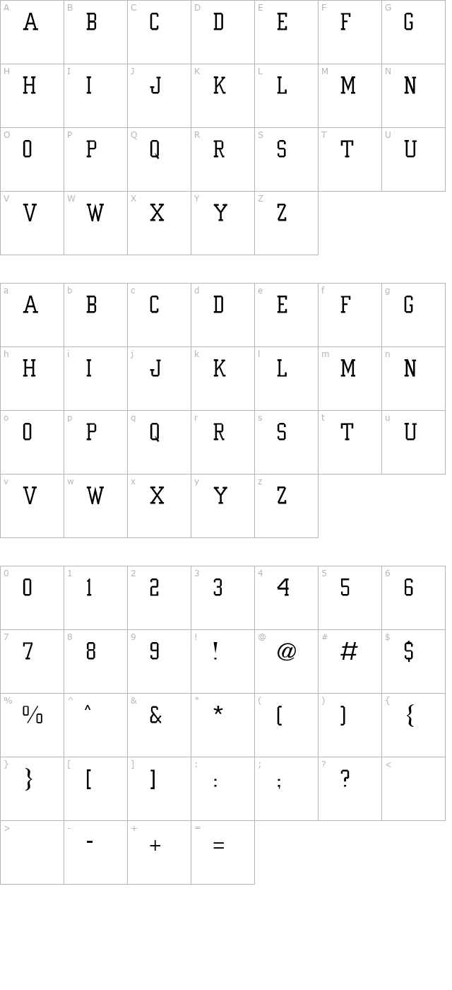 yearbook-cg-filler character map