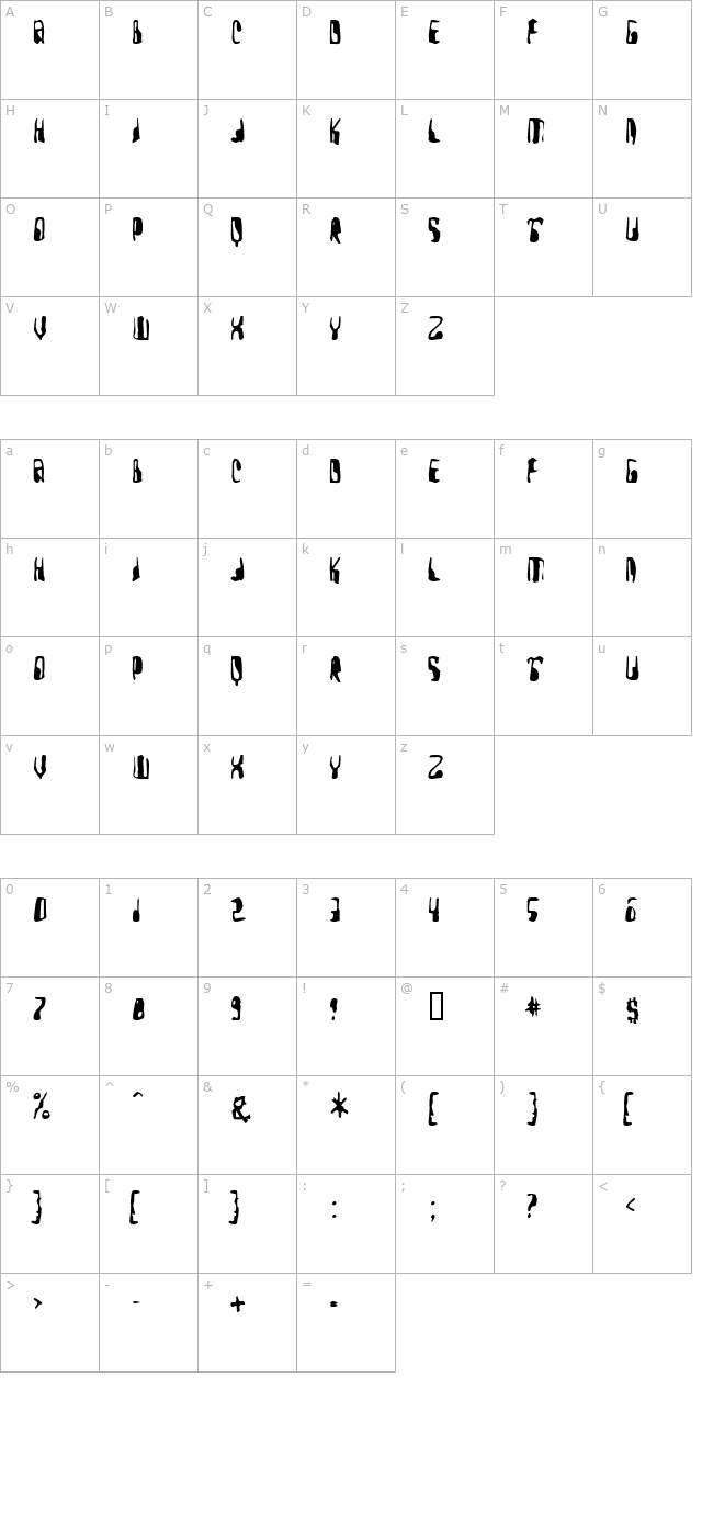 yellow-pills character map