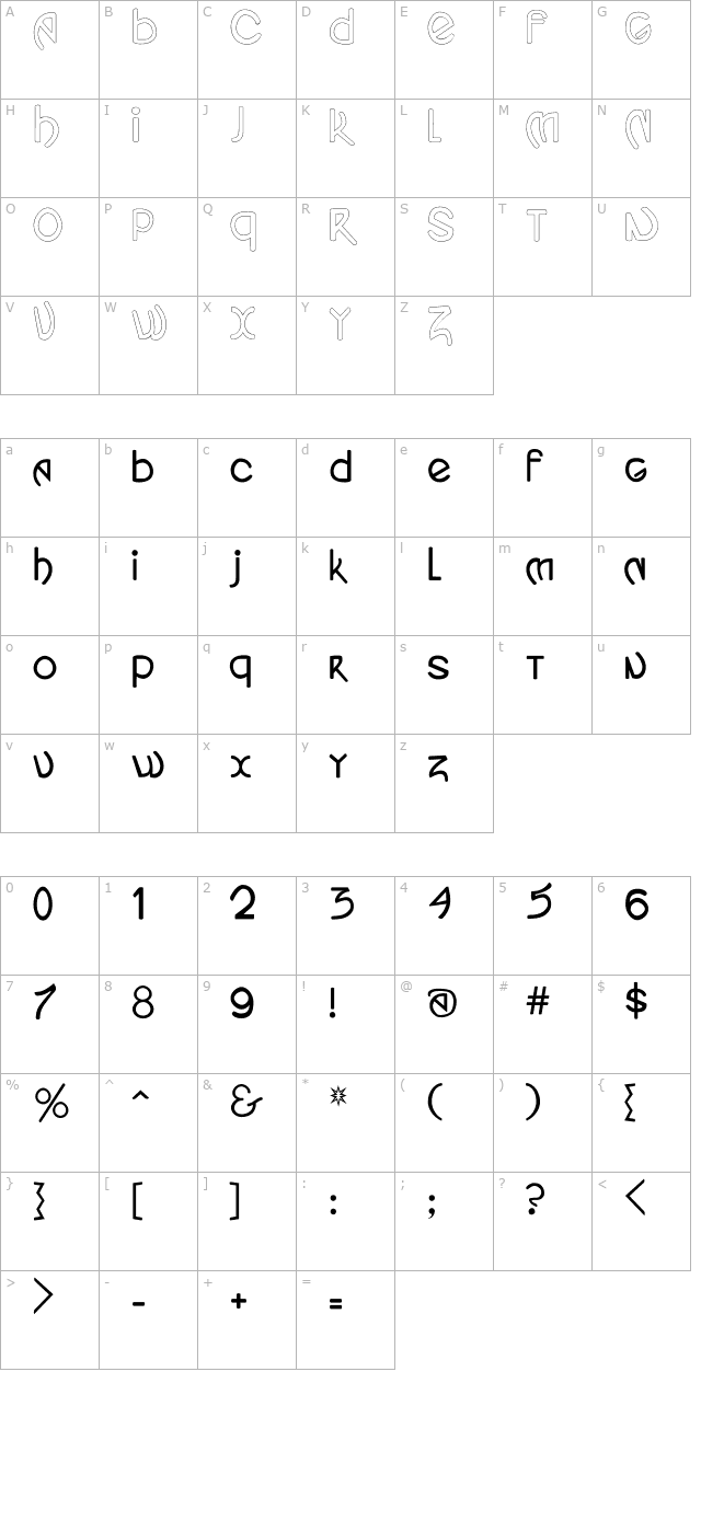 YesTimeWord character map