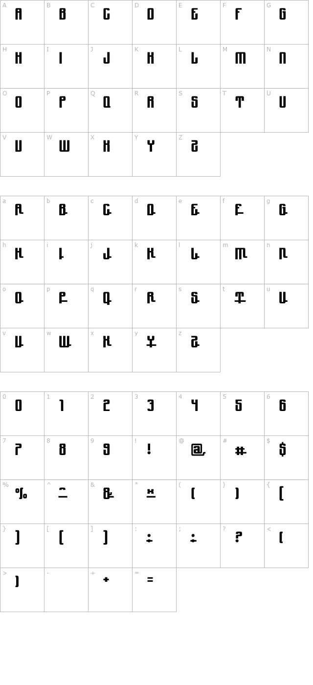 yndupro character map