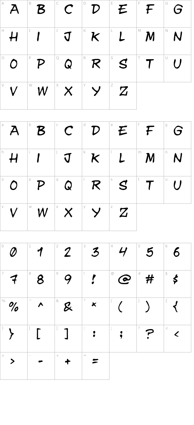 ynwuay character map