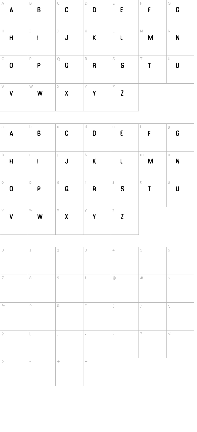 you-can-make-your-own-font character map