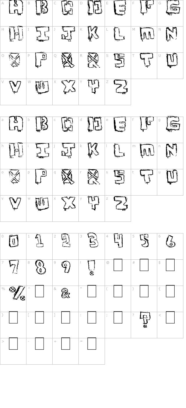 your-font character map
