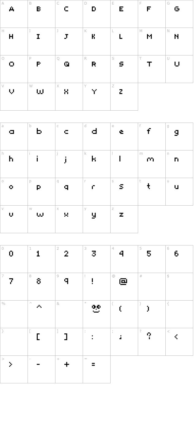 yunapixel character map