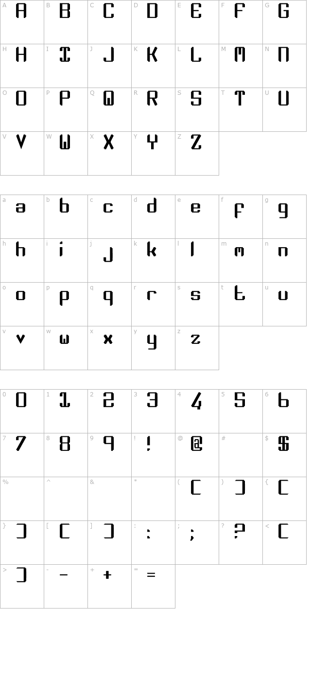 Zee Lance character map