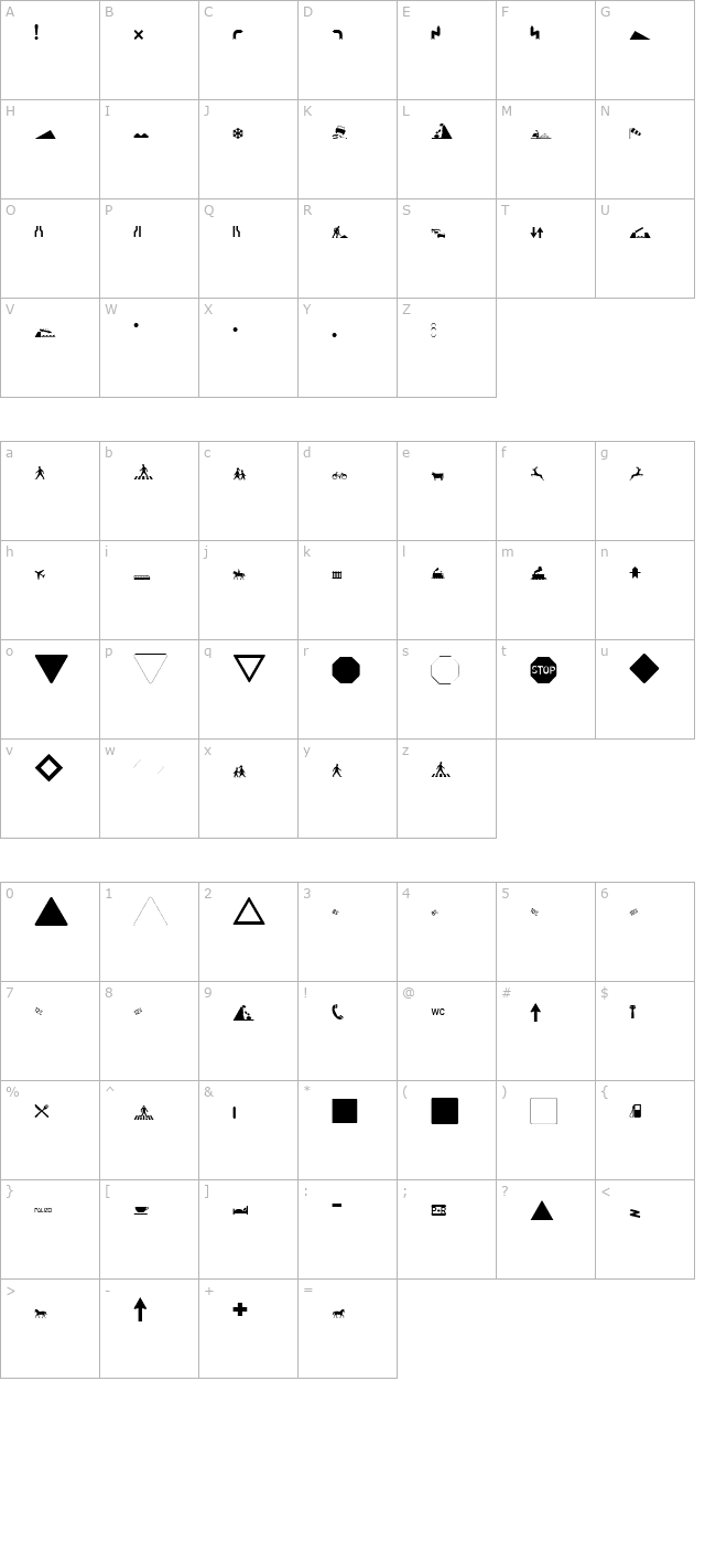 Zeichen Hundert Alt character map