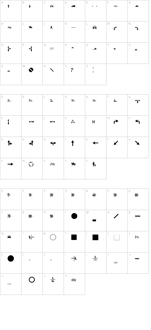 zeichen-zweihundert-alt character map