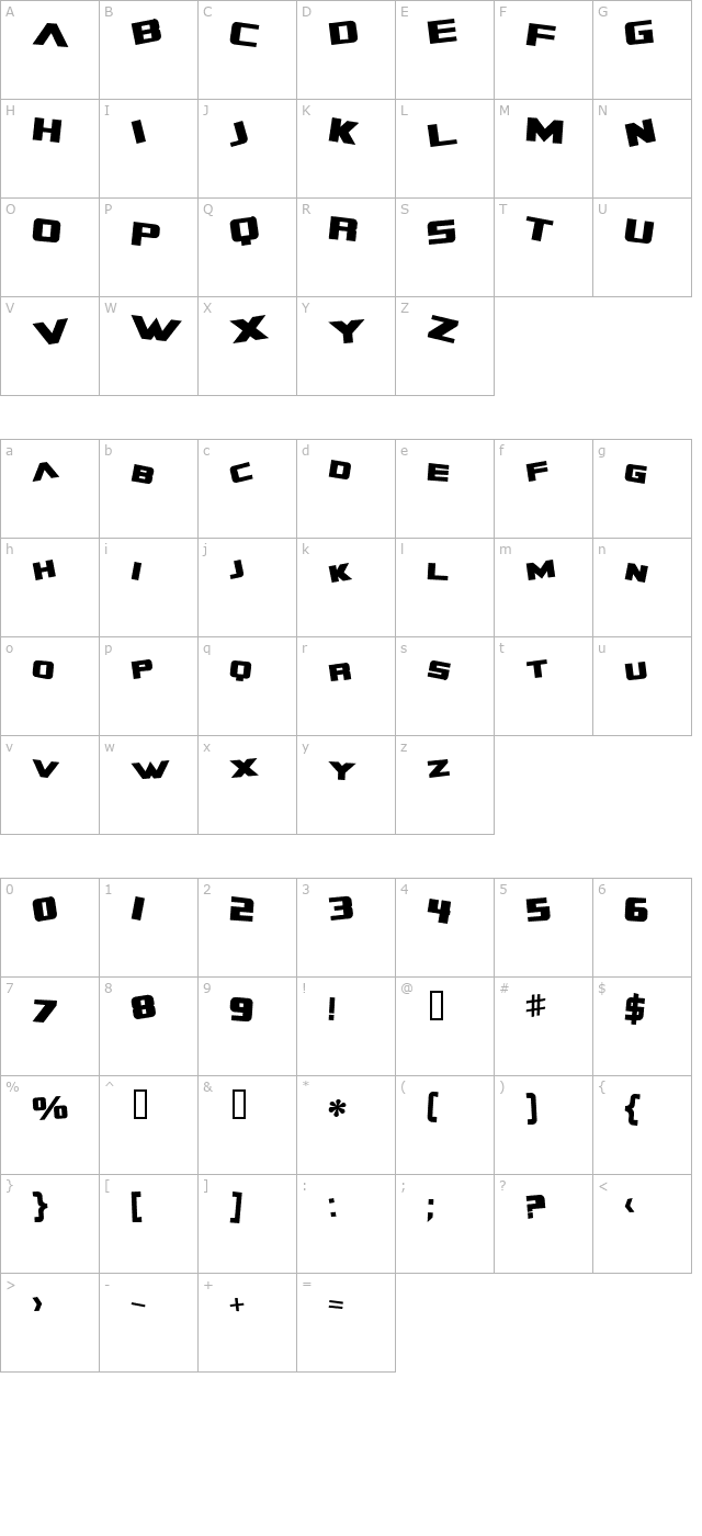 zero-gravity-extended-bold character map