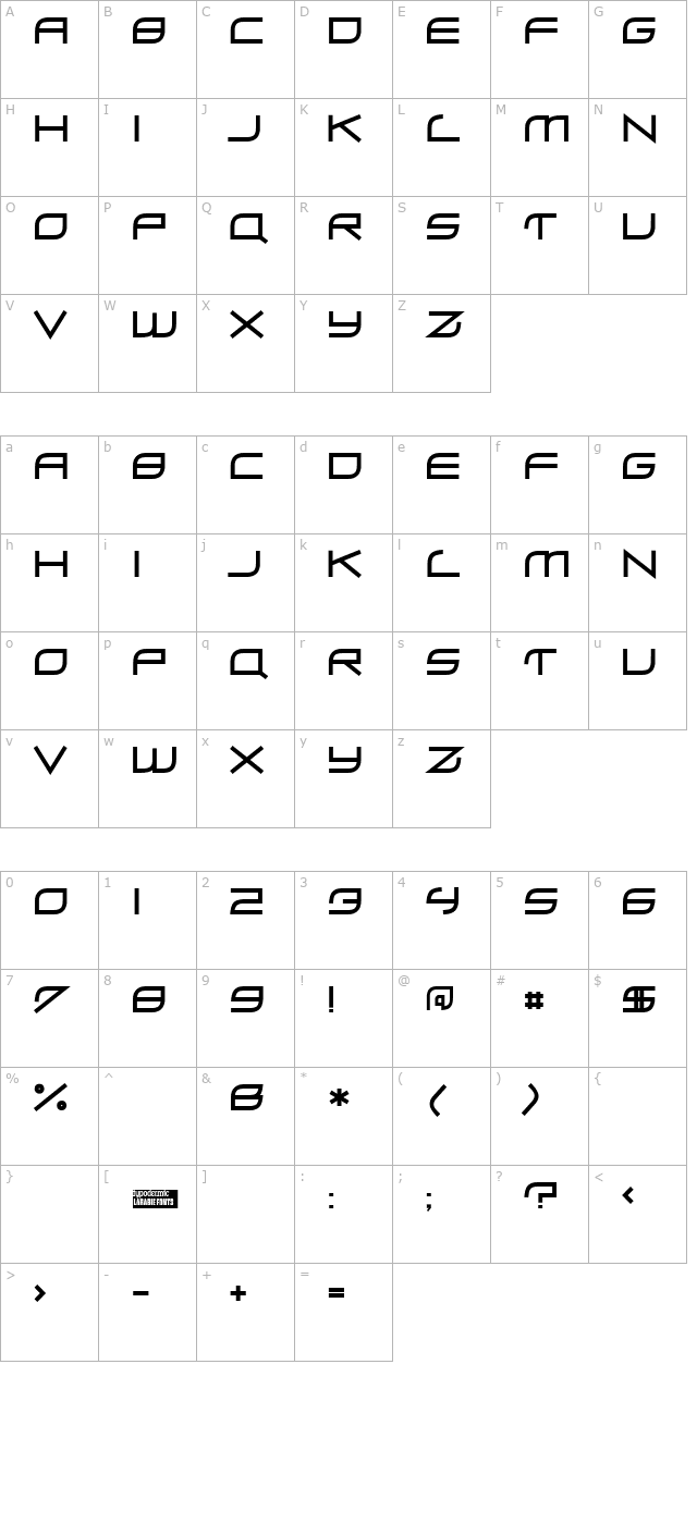 Zero Hour character map