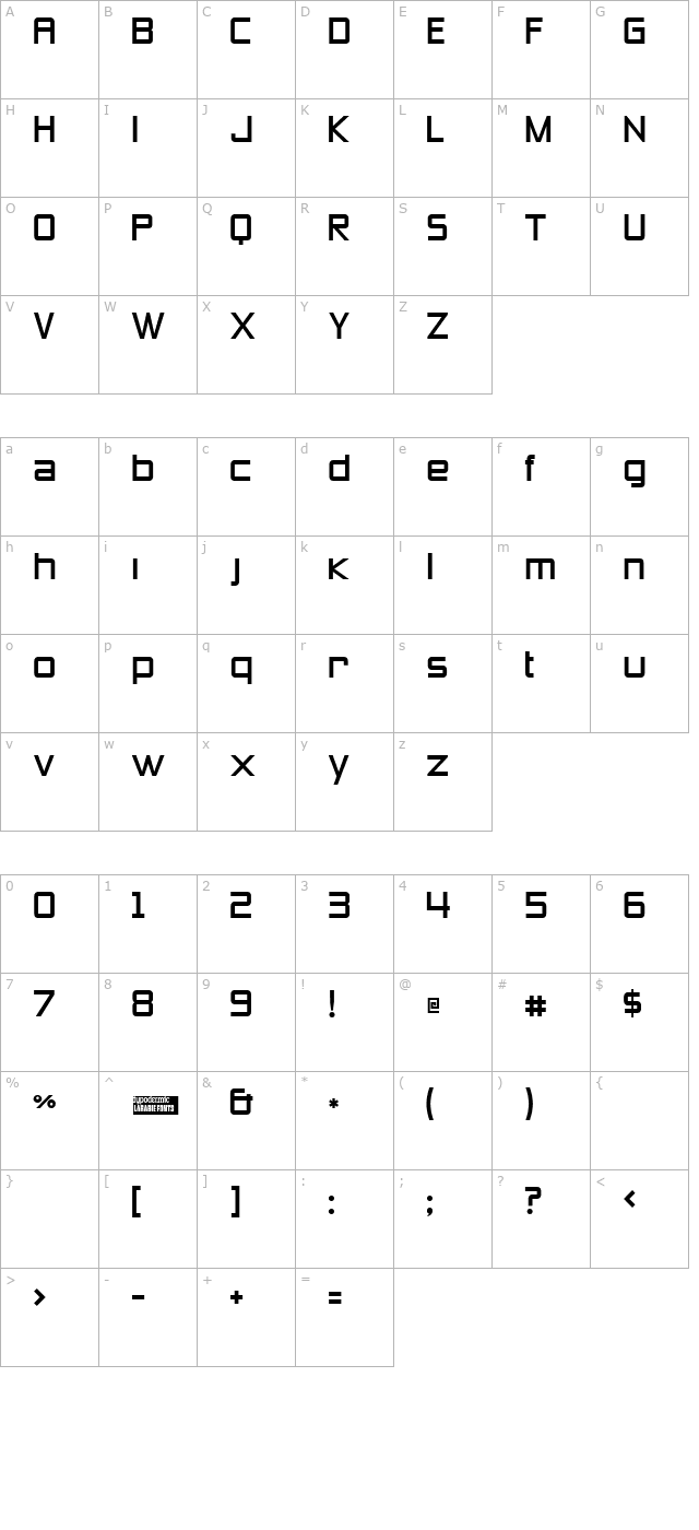 zero-threes character map