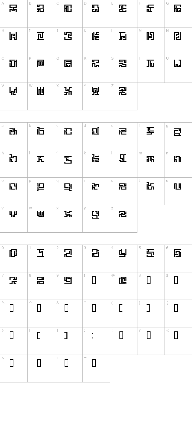 ZETUEIALP character map