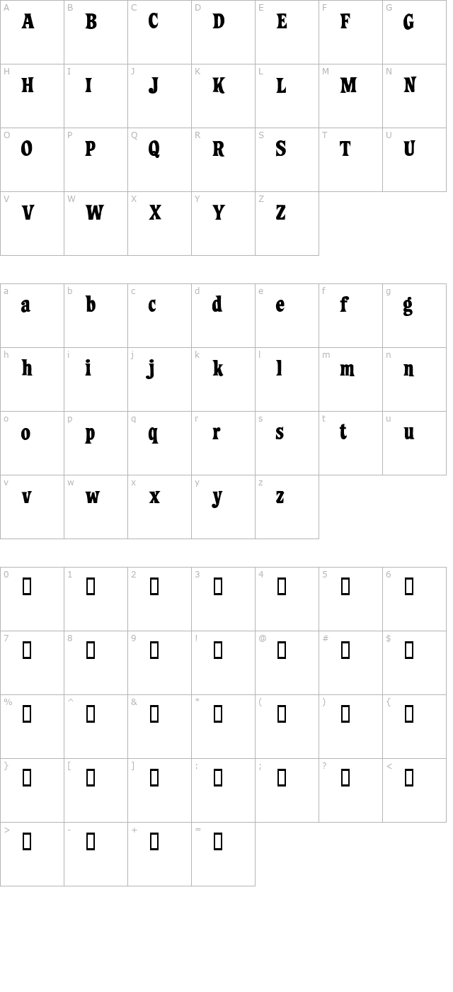 Ziggy character map