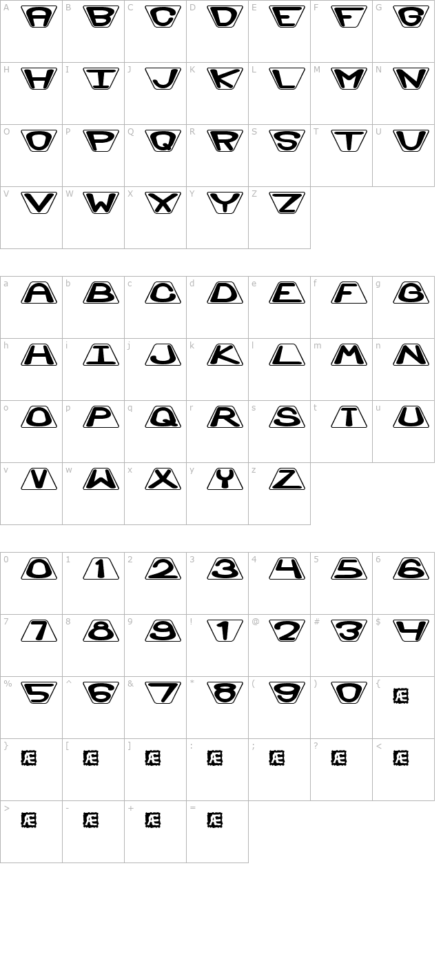 zoidal-brk- character map