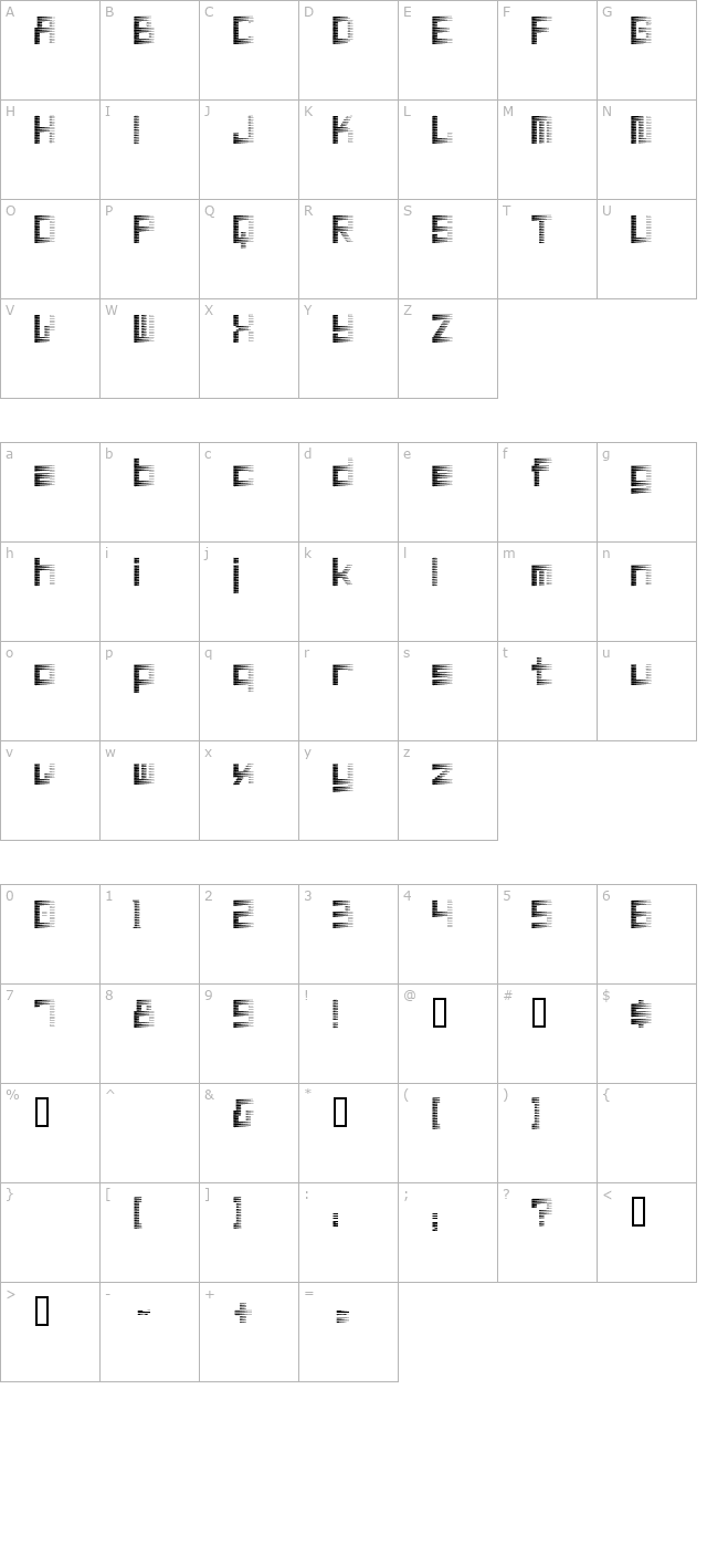 Zoom character map