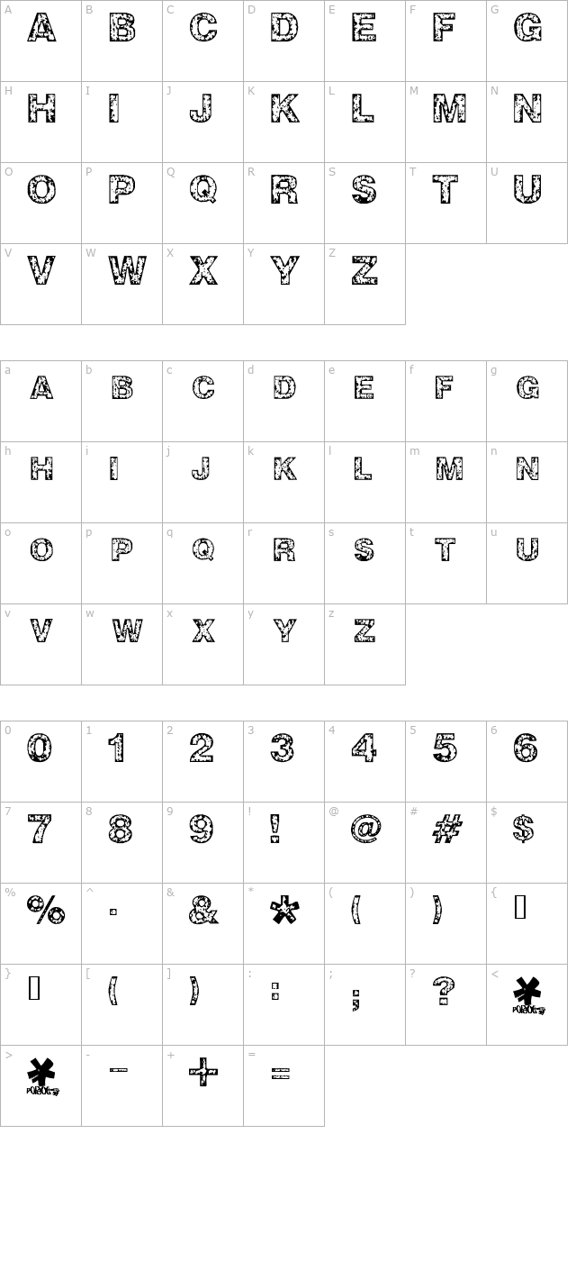 zwisdom character map