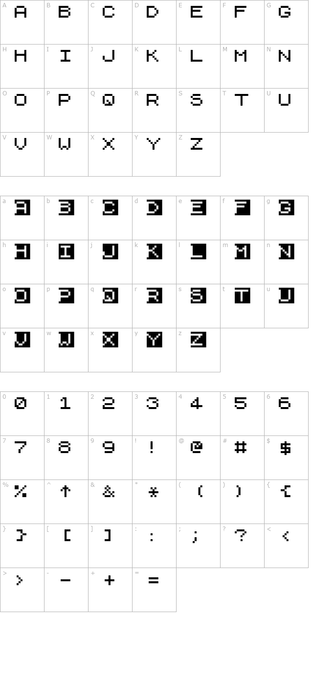 zx81 character map