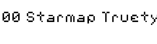 00 Starmap Truetype font preview