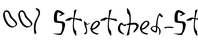 001 Stretched-Strung font preview