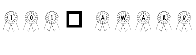 101! Awards Won font preview