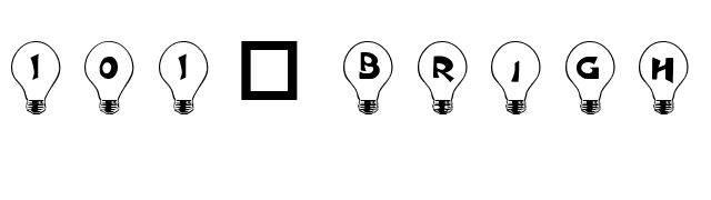 101! Bright Idea font preview