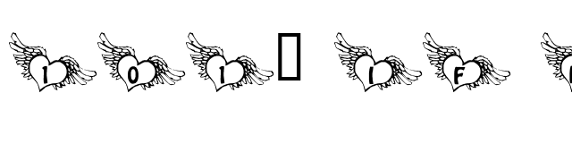 101! If My Heart Had WingZ font preview