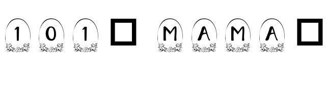 101! Mama's Rose font preview