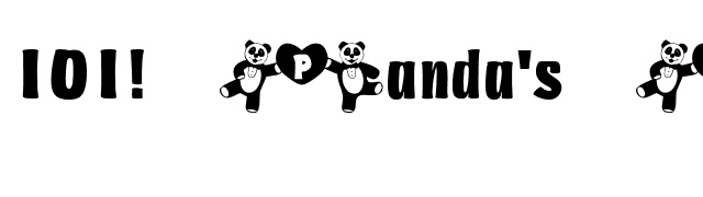 101! Panda's Dance font preview