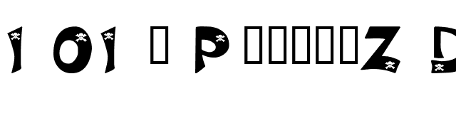101! PirateZ Decor font preview