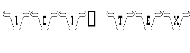 101! Texan Style font preview