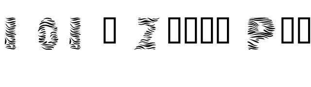 101-zebra-print font preview