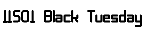 11S01 Black Tuesday font preview