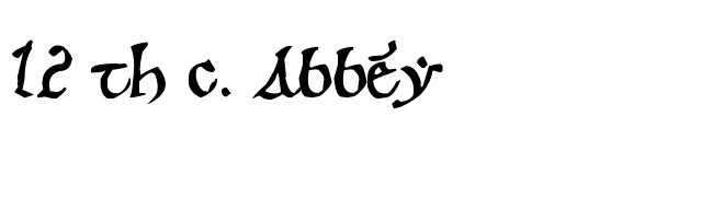 12 th c. Abbey font preview