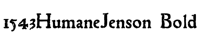 1543HumaneJenson Bold font preview
