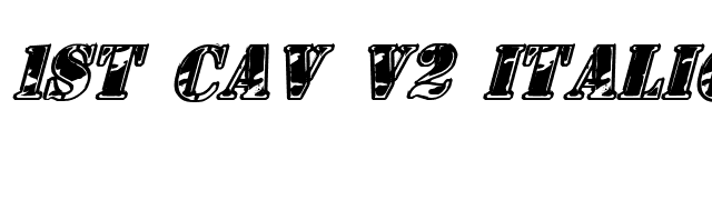 1st-cav-v2-italic font preview