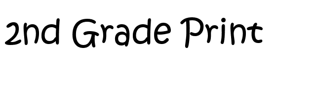 2nd Grade Print font preview
