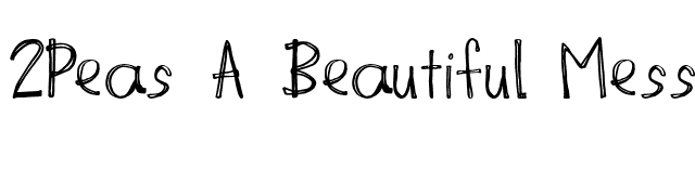 2peas-a-beautiful-mess font preview