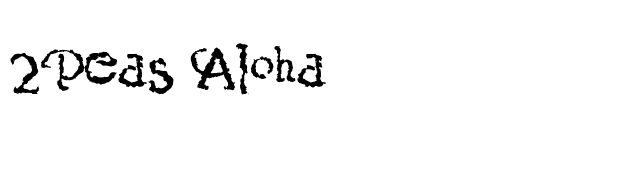2Peas Aloha font preview