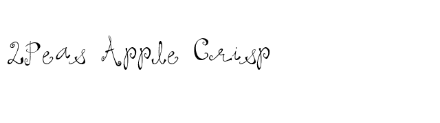 2Peas Apple Crisp font preview