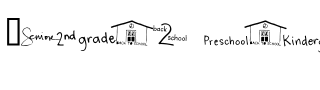 2Peas Back to School font preview