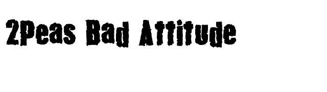 2Peas Bad Attitude font preview