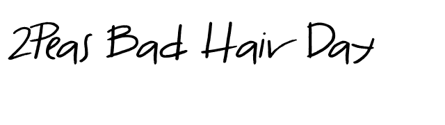 2Peas Bad Hair Day font preview